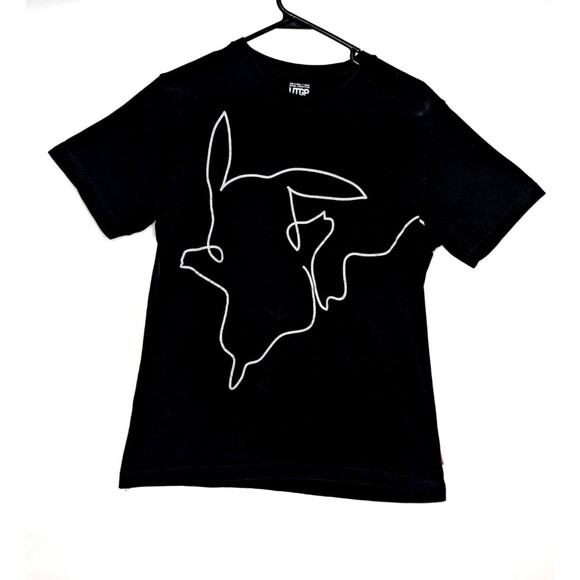 Uniqlo UTGP Unisex Medium Nintendo Pokemon Pikachu Black Graphic T-Shirt - Picture 1 of 4